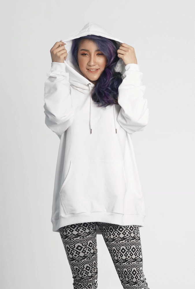 Golden Culture Autumn Girl  Hoodie (White)